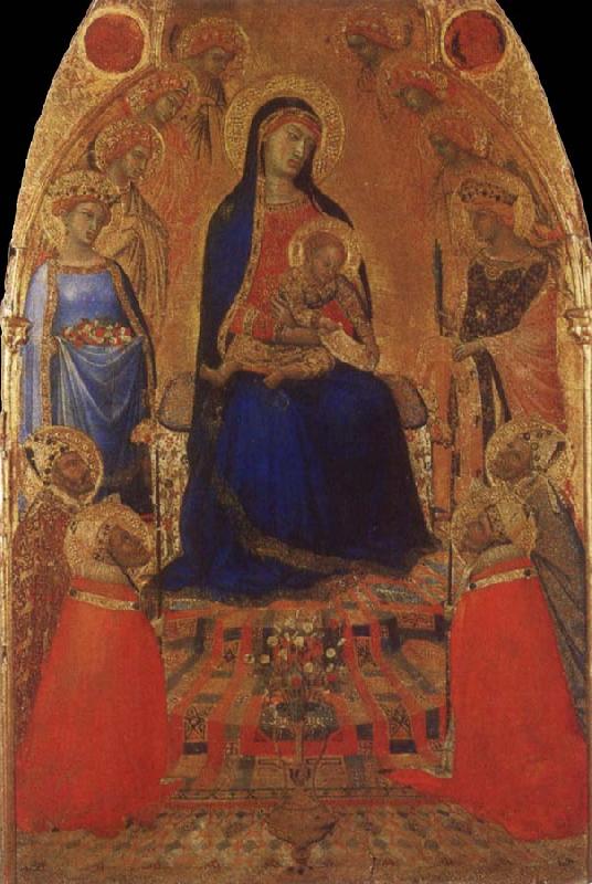  Madonna and Child Enthroned with Angels and Saints